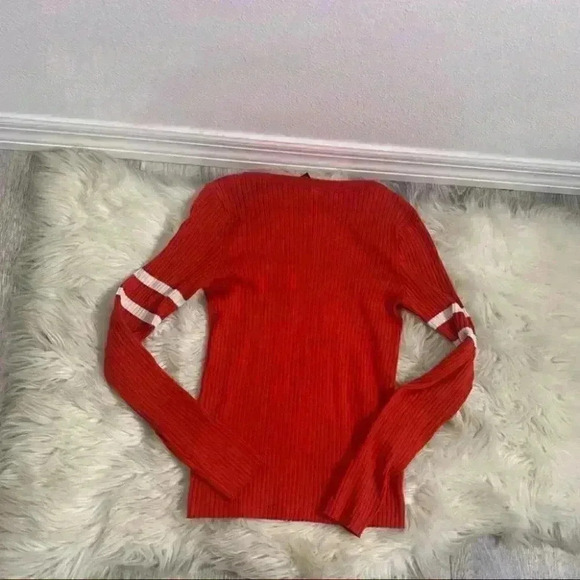 H&M Merona Aeo red ivory grey sweater bundle xs/s - Picture 11 of 13